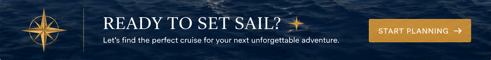 The words "Ready to set sail?" on an ocean background
