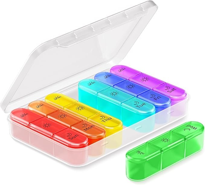 Travel Pill Case with Snap-Locked Compartments
