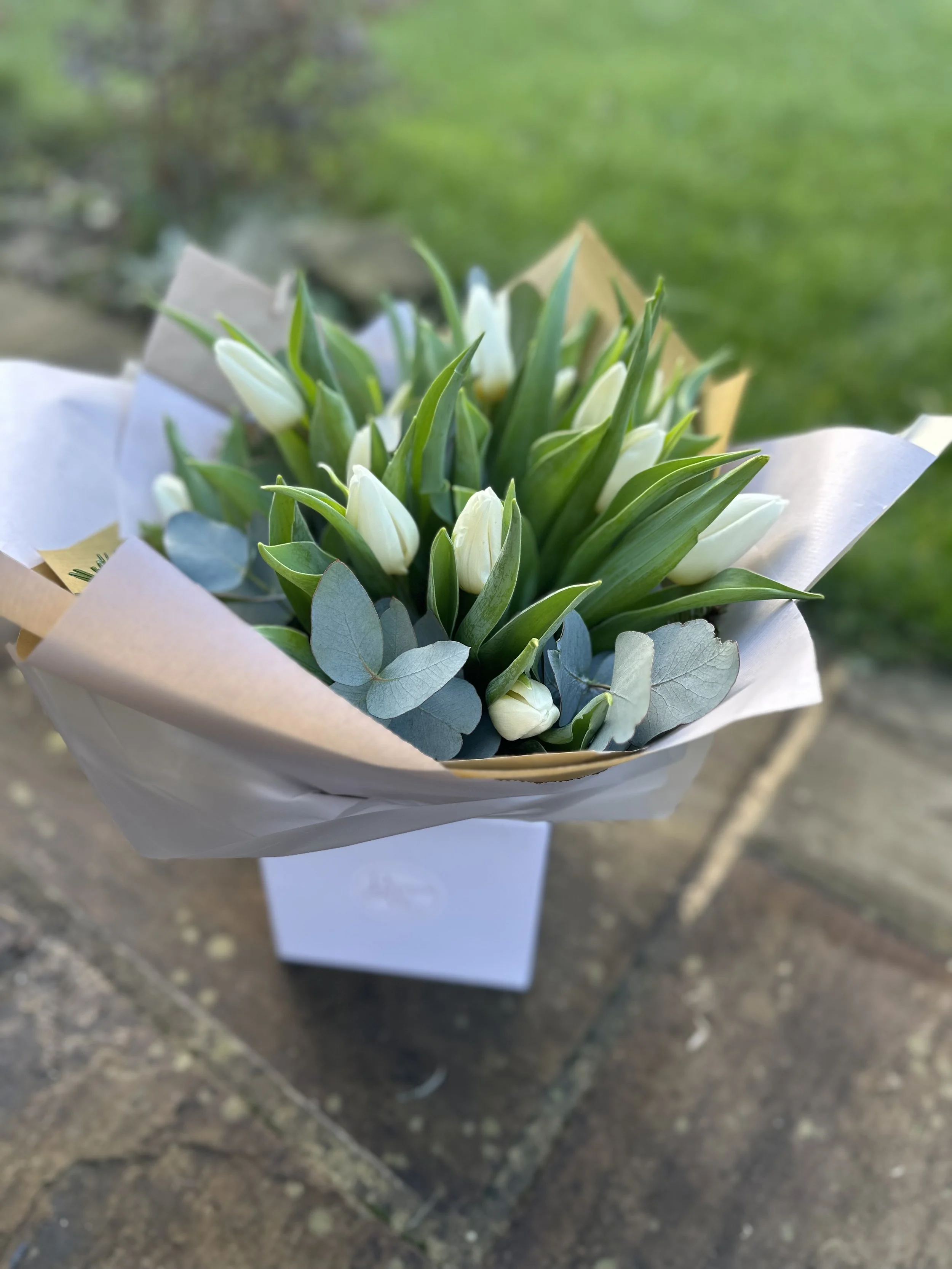 White Tulip Bouquet