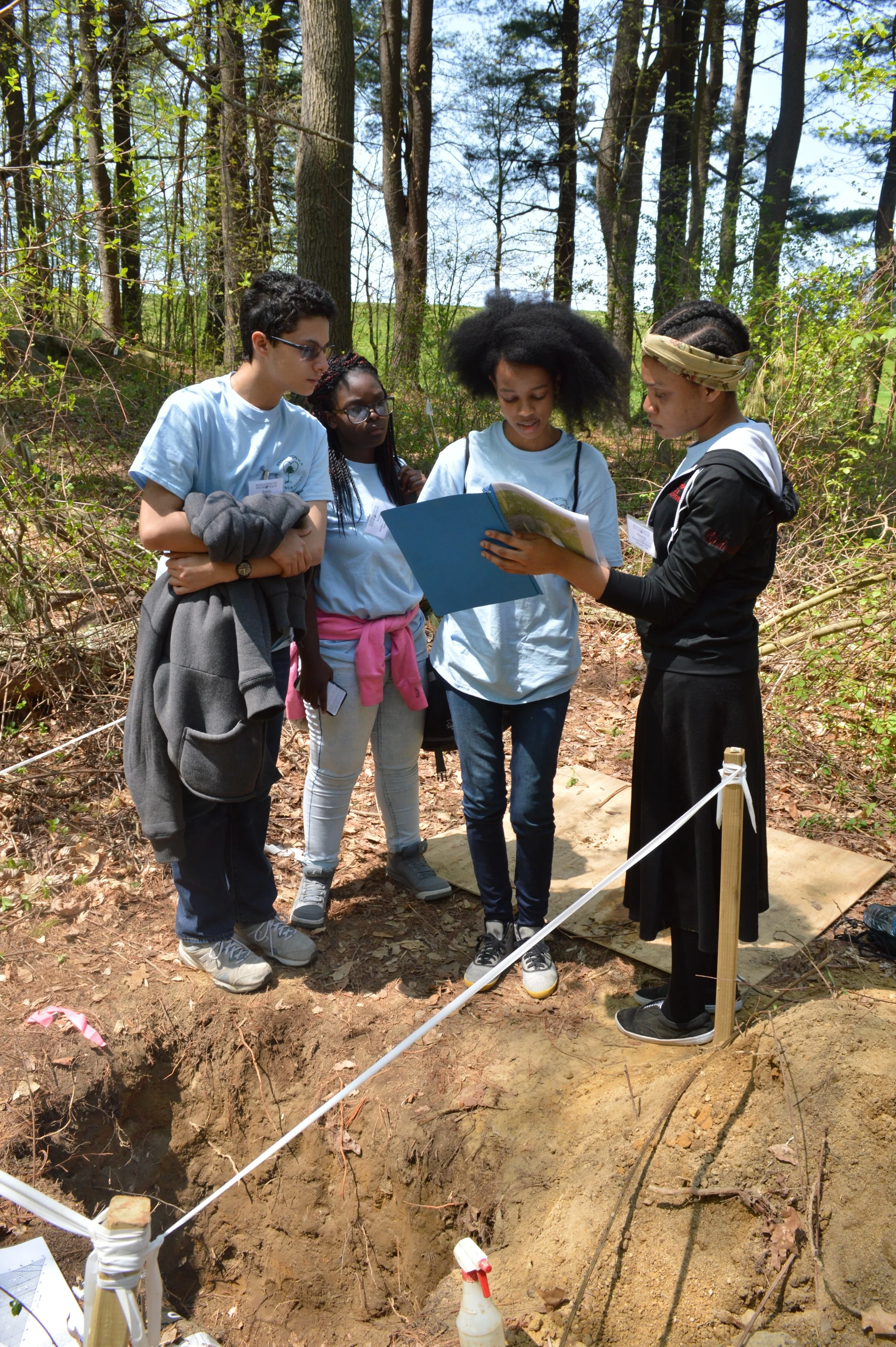 Our award winning (2d place) soils sub-team in the pits determining soil qualities