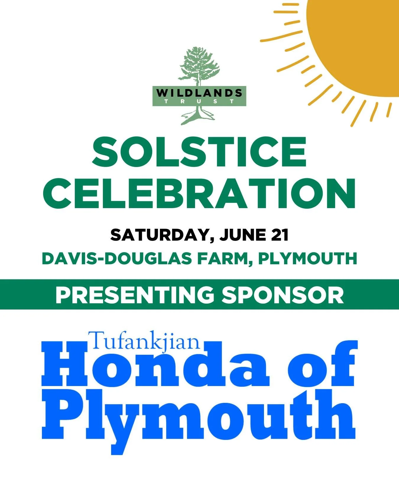 A final thanks to Honda of Plymouth, Presenting Sponsor for Wildlands Trust's Solstice Celebration!

@hondaofplymouthma is a proud member of the family-owned and -operated Tufankjian Family Dealerships. With the best sales, service, and financing exp