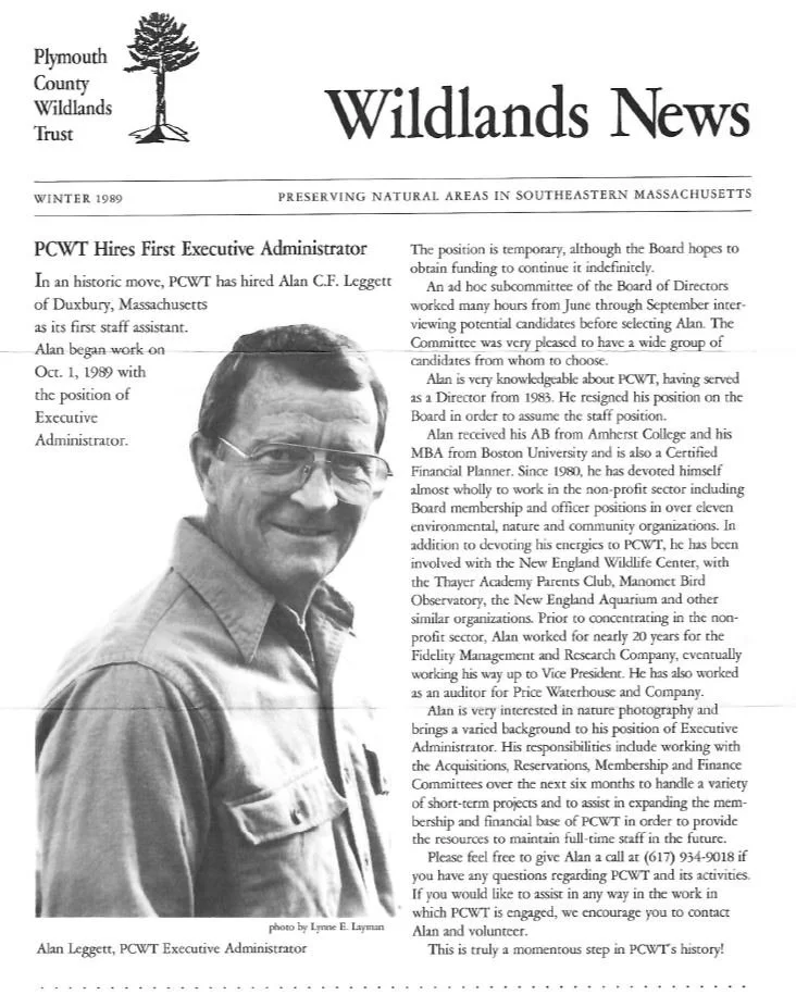 Did you know that Wildlands Trust was run entirely by volunteers for the first 16 years of its existence?

On this day in 1989, Wildlands hired its first staff member, Executive Administrator Alan Leggett. Today, Wildlands employs 11 full-time staff 