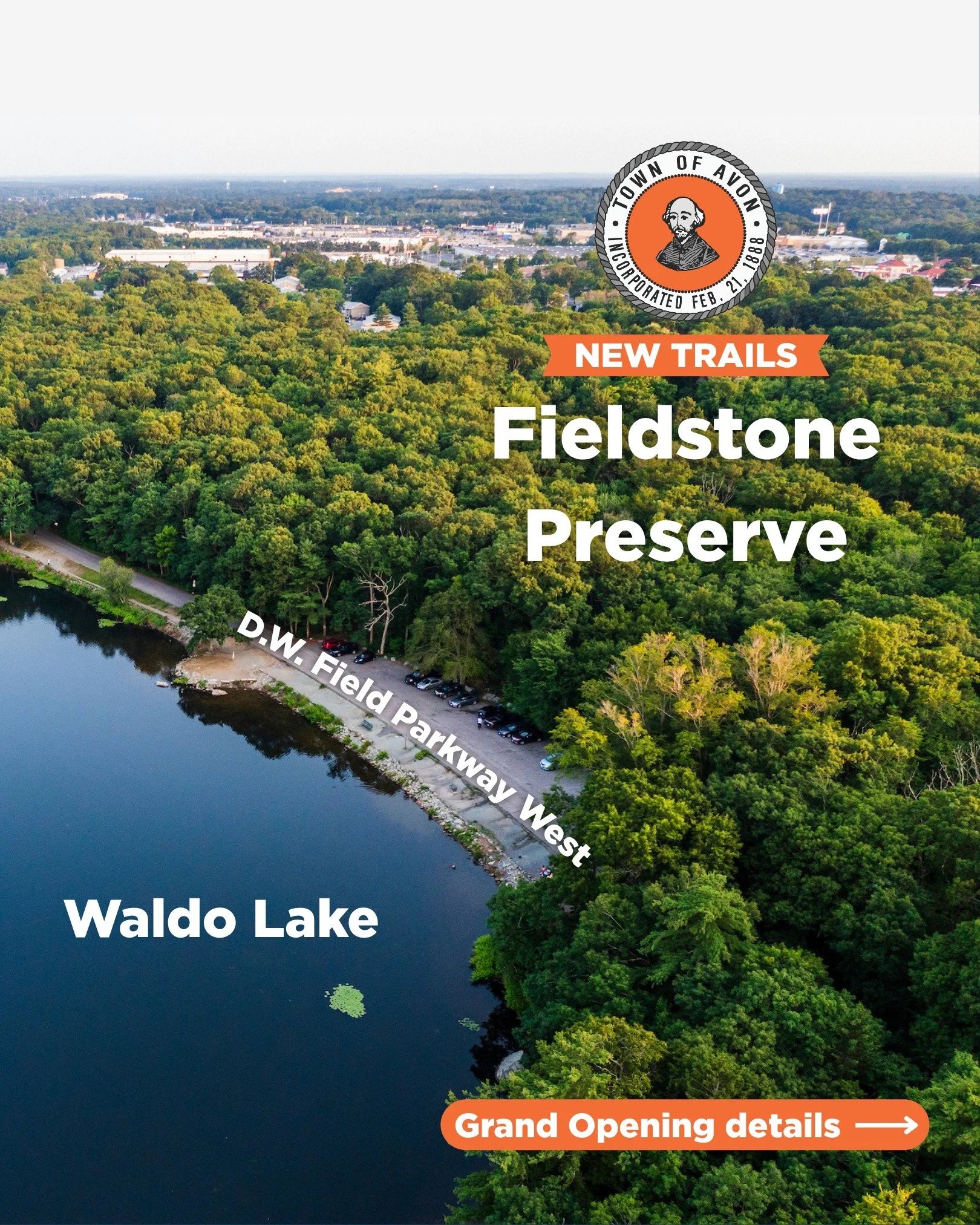 FIELDSTONE PRESERVE GRAND OPENING ~ THURSDAY, NOV. 11

Come celebrate nature and community as we cut the ribbon on Fieldstone Preserve, a Town of Avon conservation area with trails connecting to D.W. Field Park! This Thursday at 9 am, hear from local