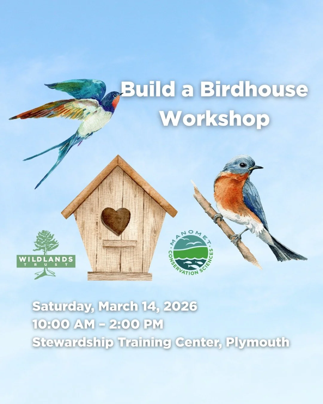 Soon, birds will be building nests and raising young across Southeastern MA. Set them up for success with a handmade home! 🪺

You will come away from this workshop with a birdhouse to place in your own backyard and carpentry skills to build many mor