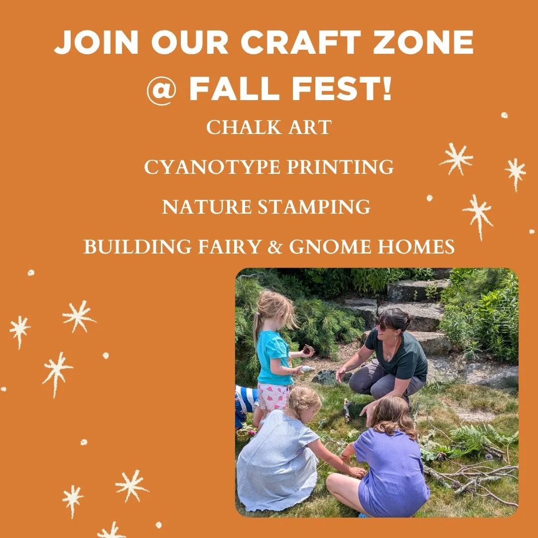 Hop over to our Fall Fest craft zone for chalk art, cyanotype printing, nature stamping, and building fairy and gnome homes!

Fall Fest is on Saturday, October 3, from 12 - 4 PM, hosted outside at Davis-Douglas Farm in Plymouth. This event is free, o