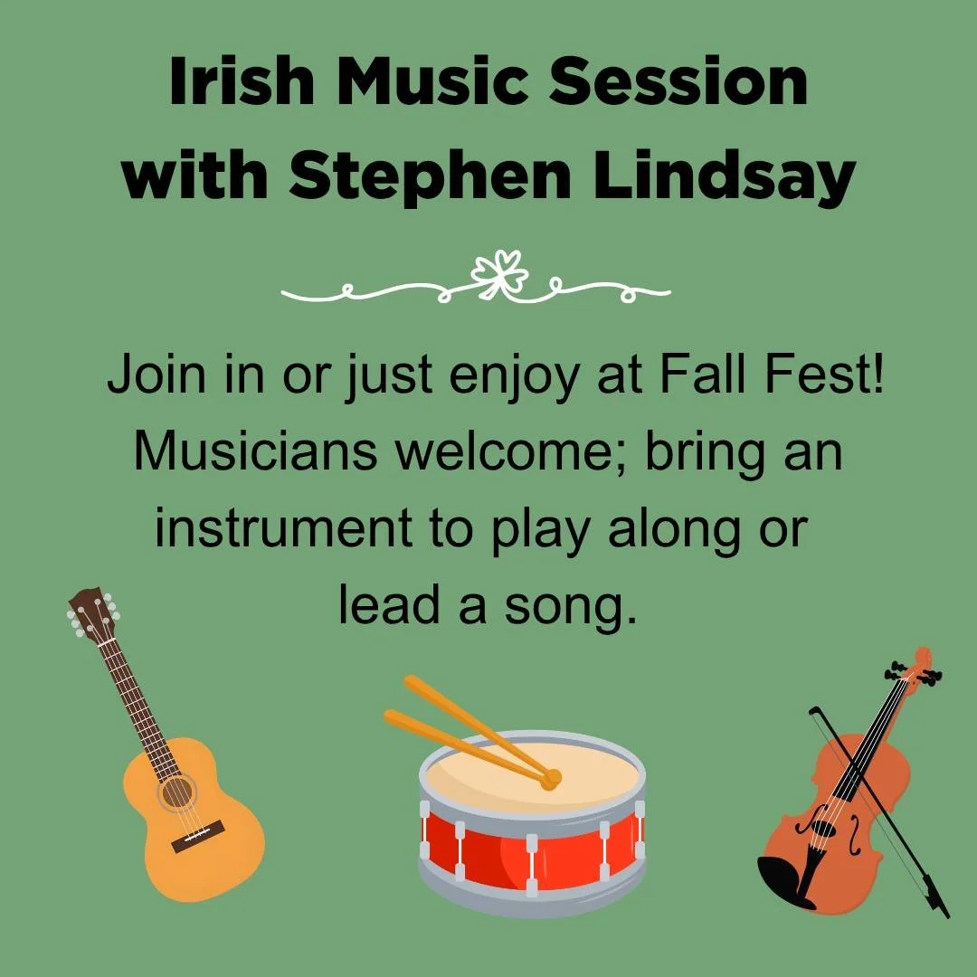 Join in or just enjoy the Irish music session with Stephen Lindsay at Wildlands Trust's Fall Fest on Saturday, October 3, from 12 - 4 PM, hosted outside at Davis-Douglas Farm in Plymouth.

Musicians welcome! Bring an instrument and play along or lead