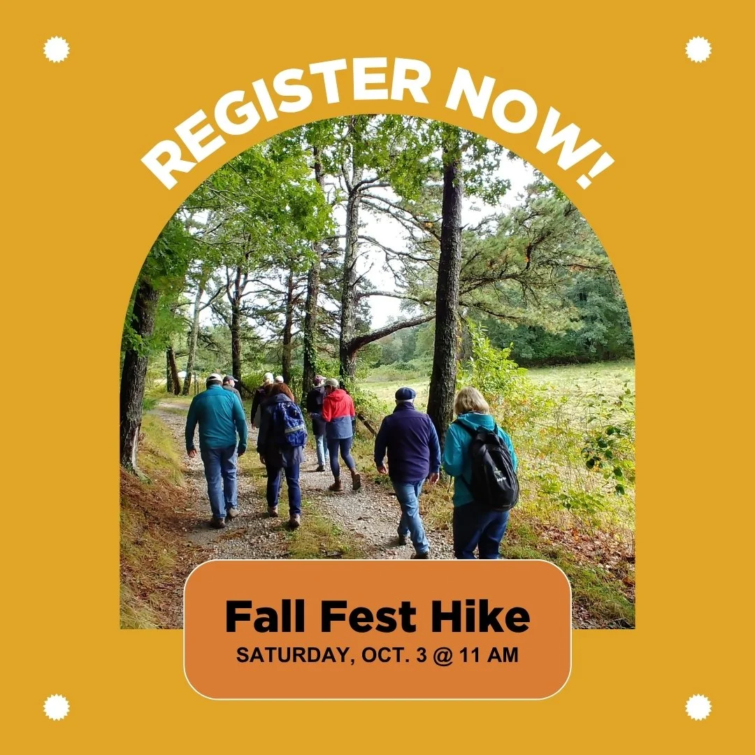Wish Fall Fest could last all day? Start the celebration early with us and join our Fall Fest Hike!

At 11 AM on October 3, we will depart from Davis Douglas Farm on a guided 2-mile hike around the preserve, before returning to headquarters to join i