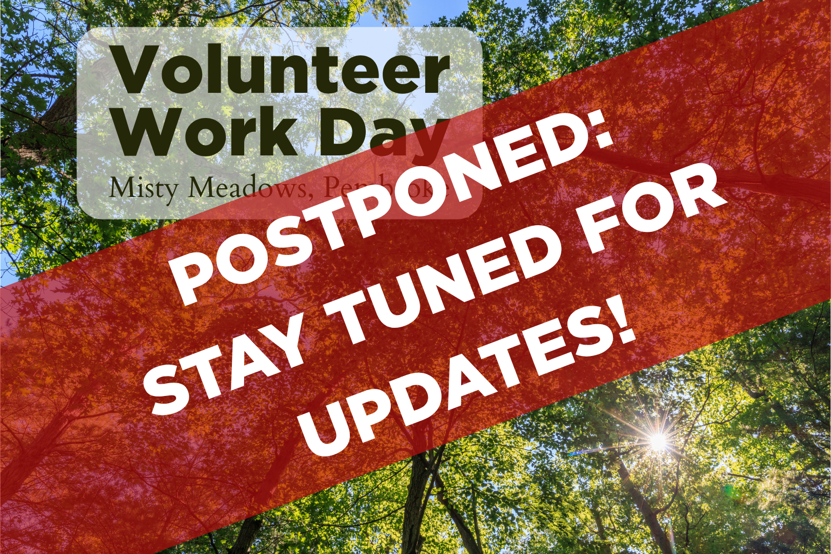 POSTPONED VolunTuesday - Misty Meadows 