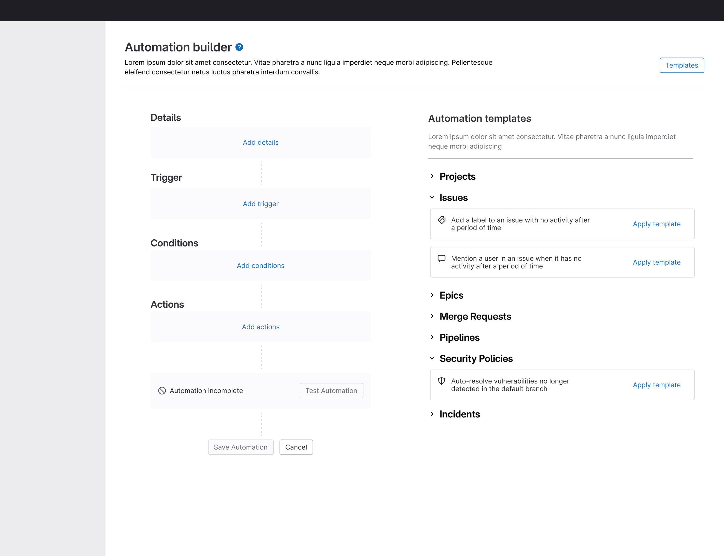 automation library, serving as a way for users to use pre-built components to expedite their workflow and eliminate errors.