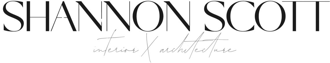 Logo of Shannon Scott Interior Architecture with stylized text.