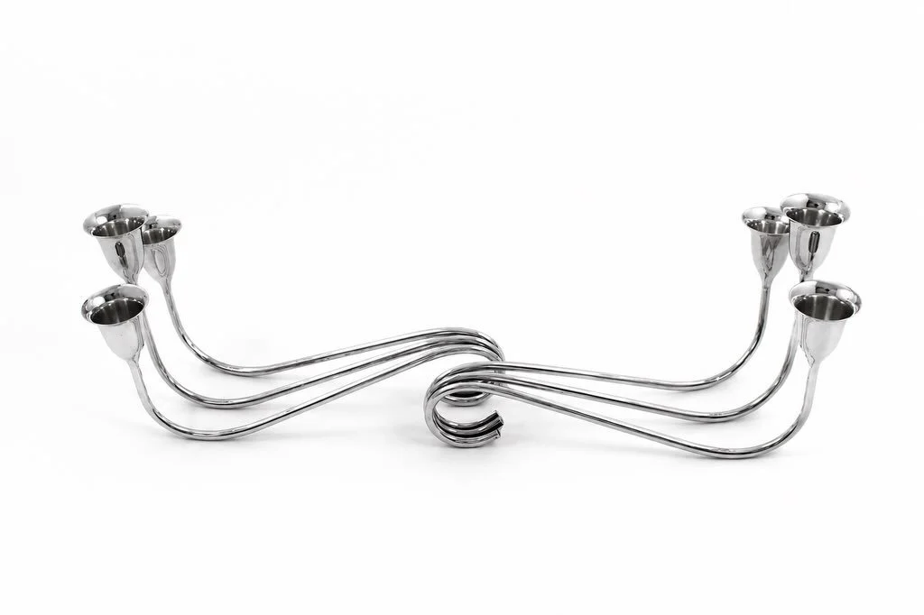 Candle lighting today is at 8:00&hellip;Shabbat Shalom &amp; have a nice weekend. #sterlingsilver #midcenturymodern #candelabra #sassonfinesilver #silverdealerextraordinaire