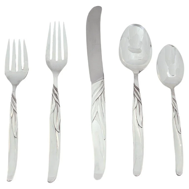 Sterling Silver Mid-Century Flatware Set
