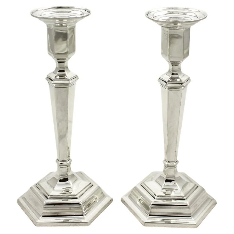 Pair of Sterling Silver Candlesticks