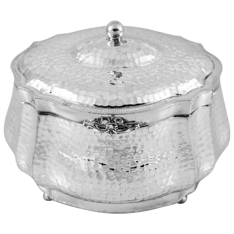 Sterling Hammered Etrog Box