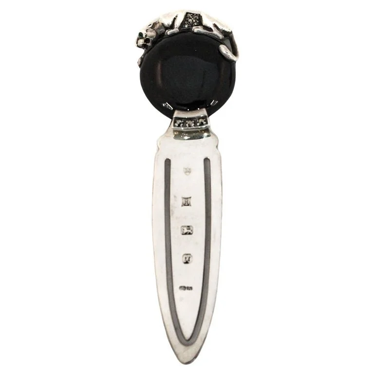 Sterling Silver & Onyx Panther Bookmark