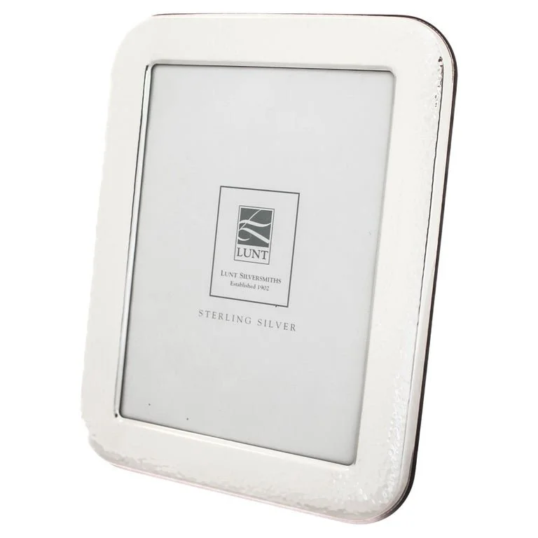 Sterling Silver Hammered Frame