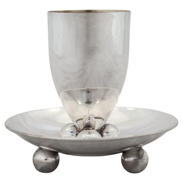 Sterling Kiddush Cup and Plate