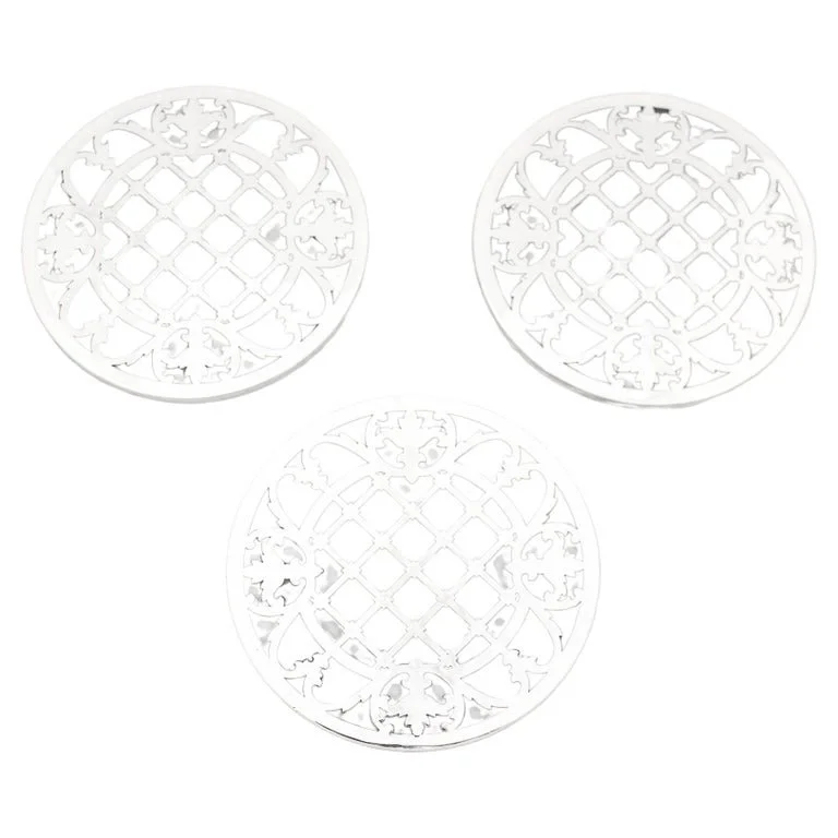 Set of Three Sterling Silver Trivets