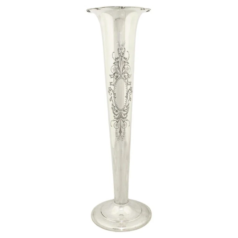 Sterling Silver Trumpet Vase