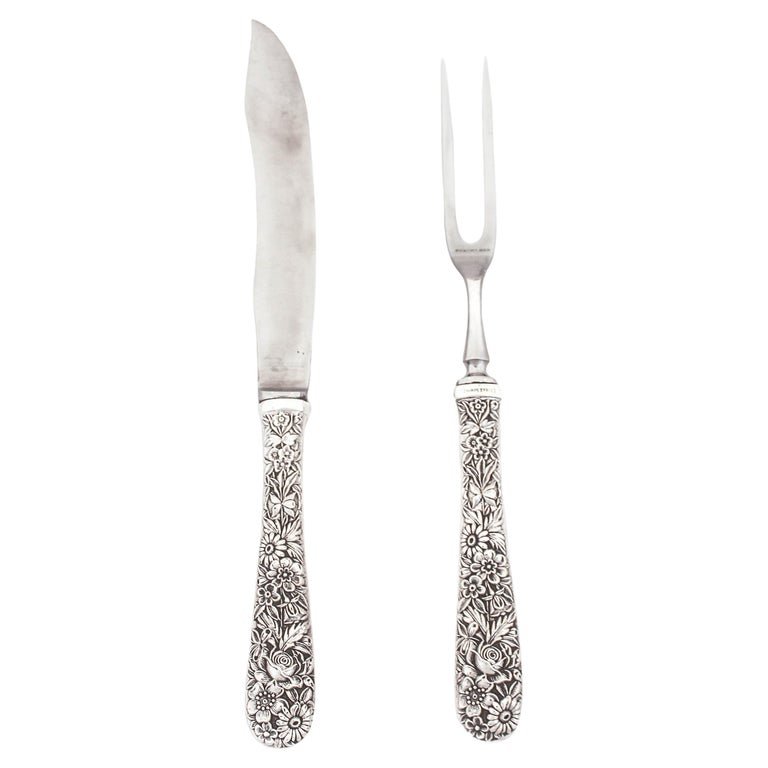 Rose Sterling Carving Set