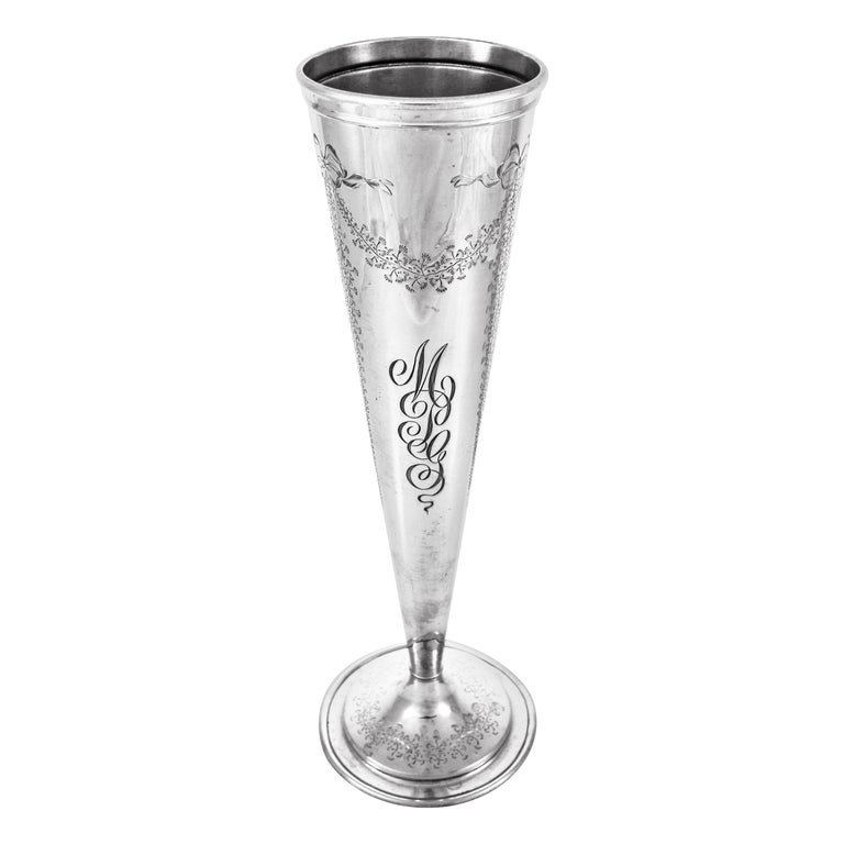 Sterling Trumpet Vase