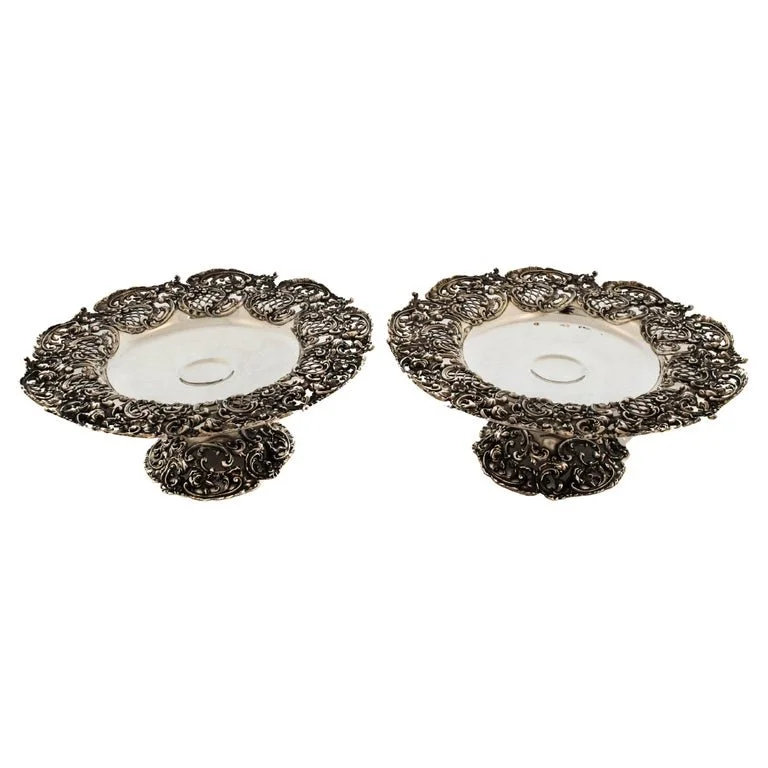 Pair of Sterling Silver Tazzas