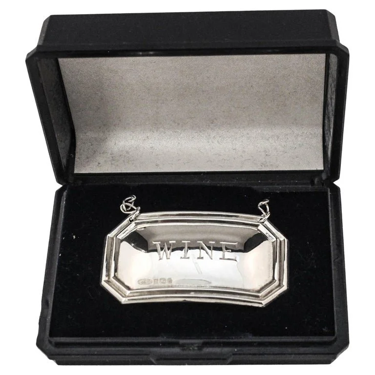 Sterling Silver Bottle Label