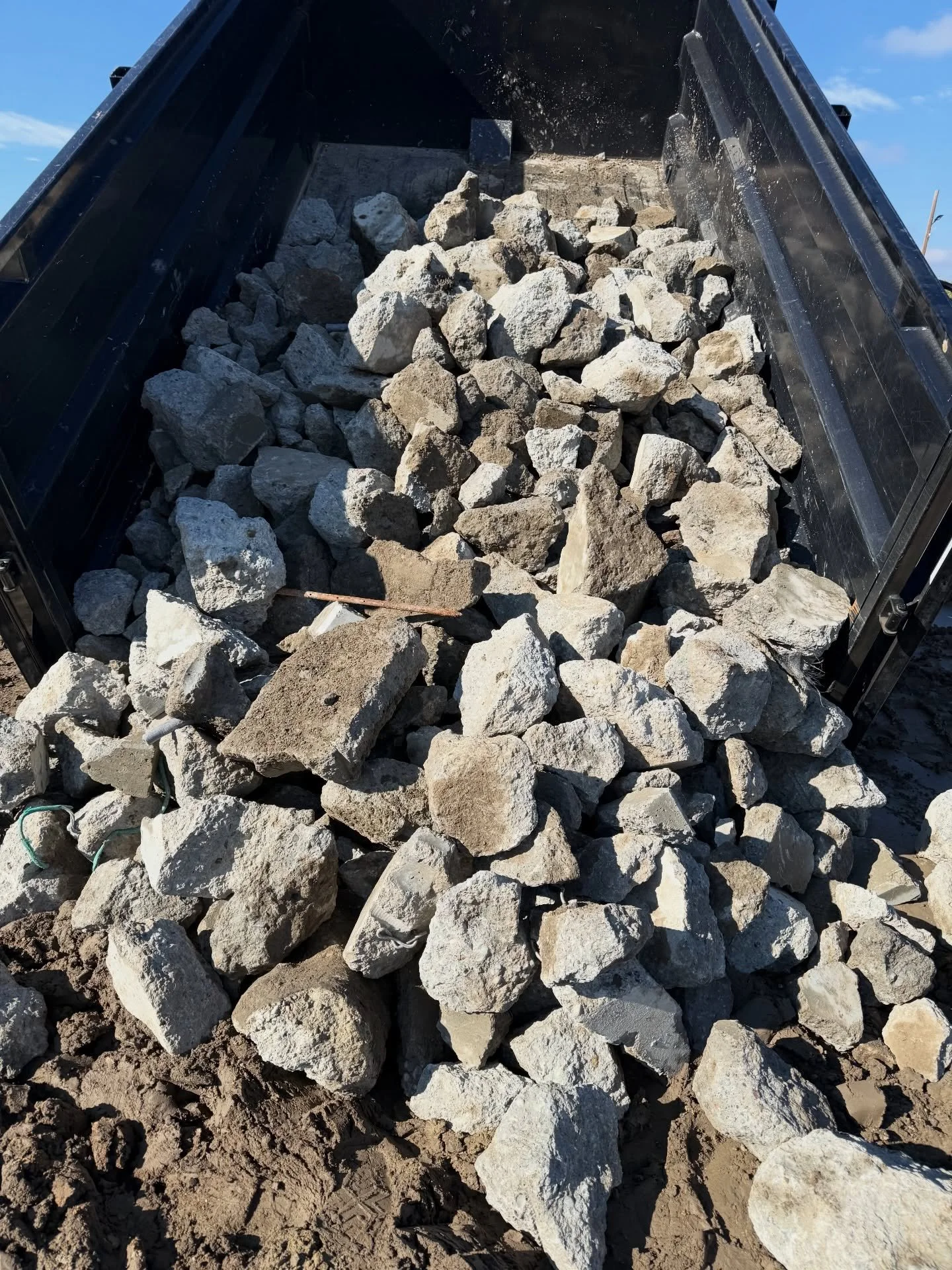 Concrete day!!! When life gives you concrete, grab a roll-off and get rid of it!