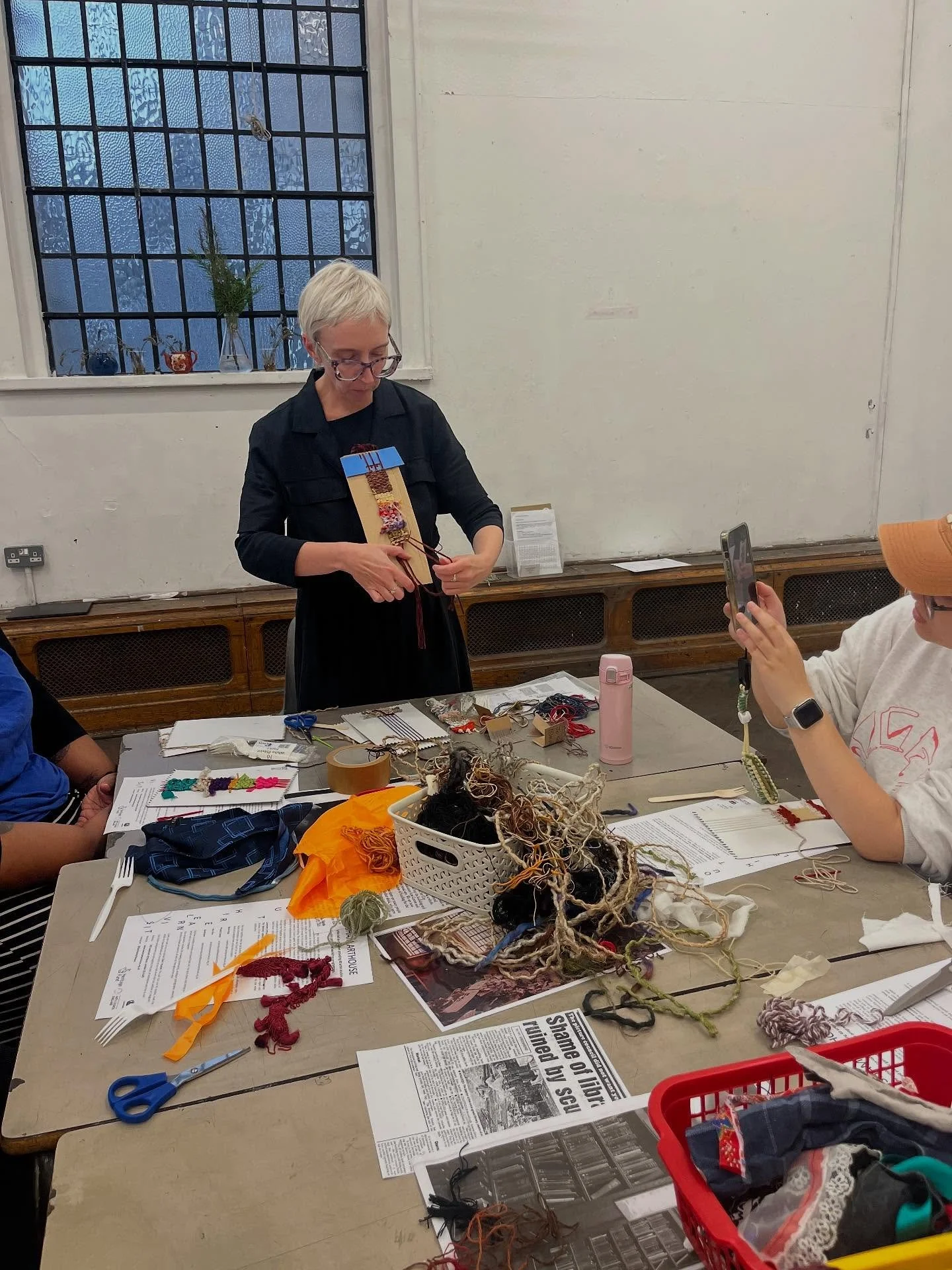 Some photos from the brilliant workshops hosted by @jox.cooper and @kasper_pincis at LAH this week as part of the @deptfordx festival. Their workshops were inspired by the history of the Arthouse as the former Deptford library, with Jo running a book