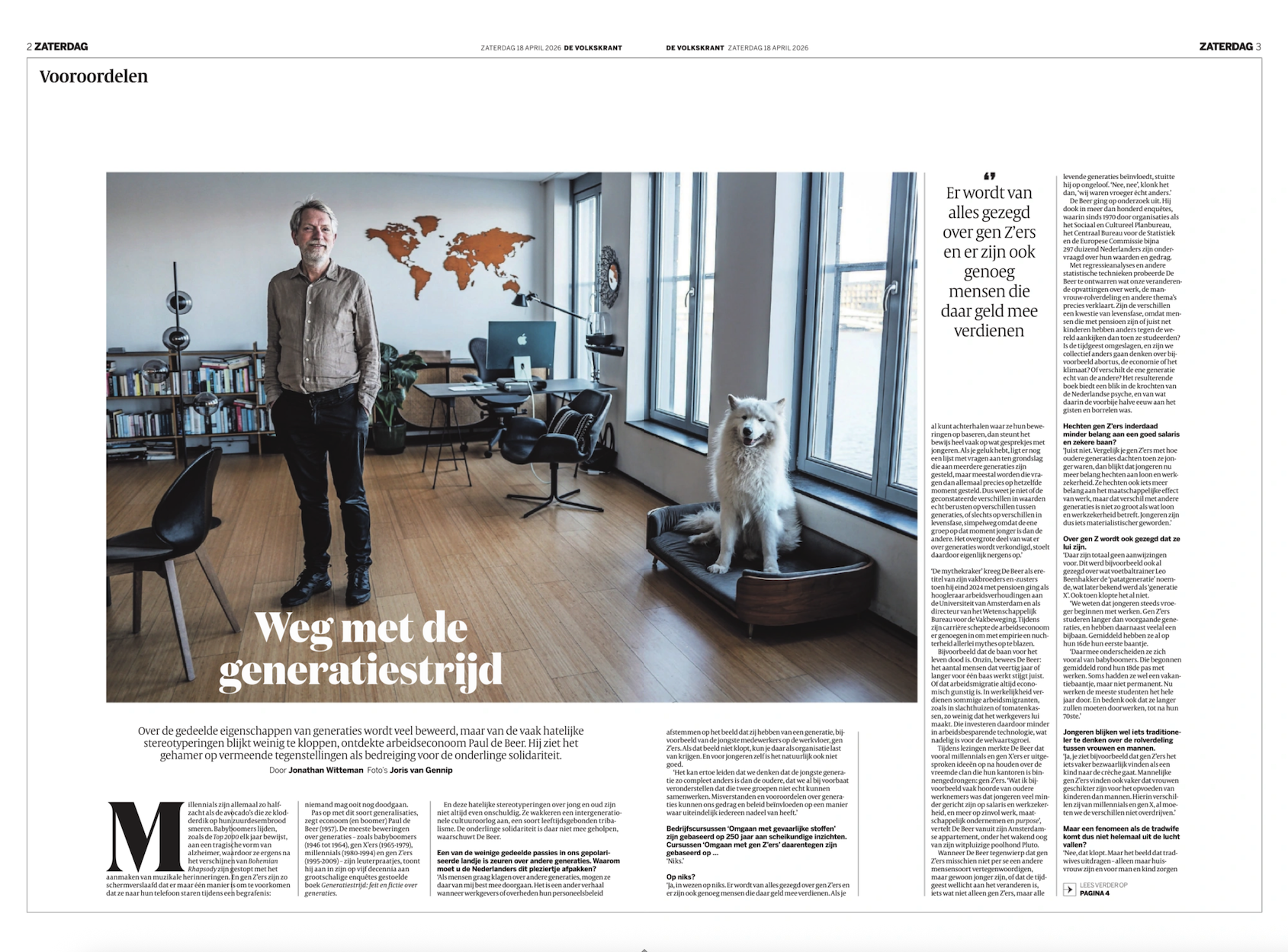 Interview in de Volkskrant van 18 april 2026