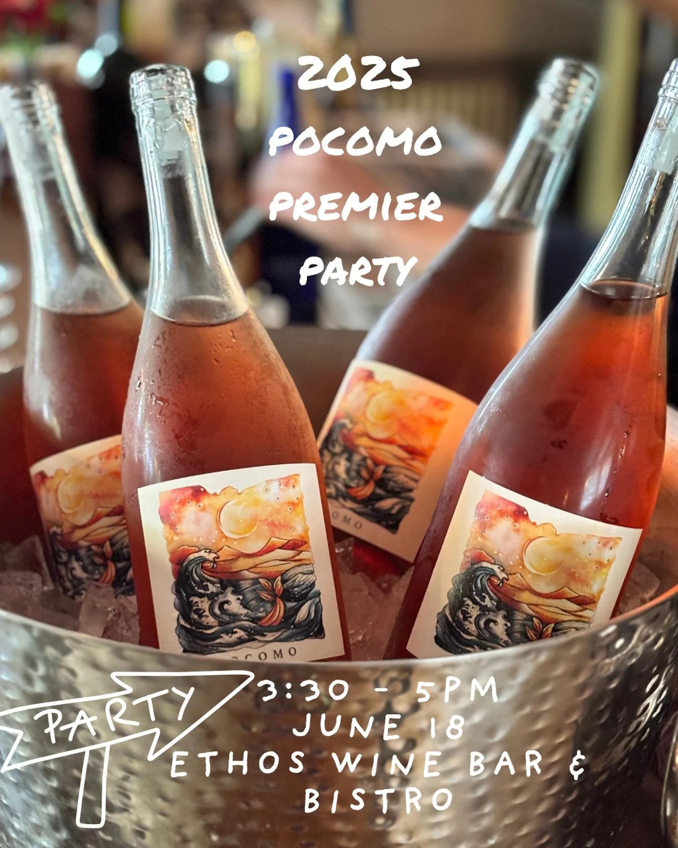 Our 2025 vintage has arrived! 
If you are on island June 18, come by, taste a glass and enjoy the raw bar for $20 during our premier party at Ethos Wine Bar &amp; Bistro 3:30-5PM before Ethos opens for evening service.