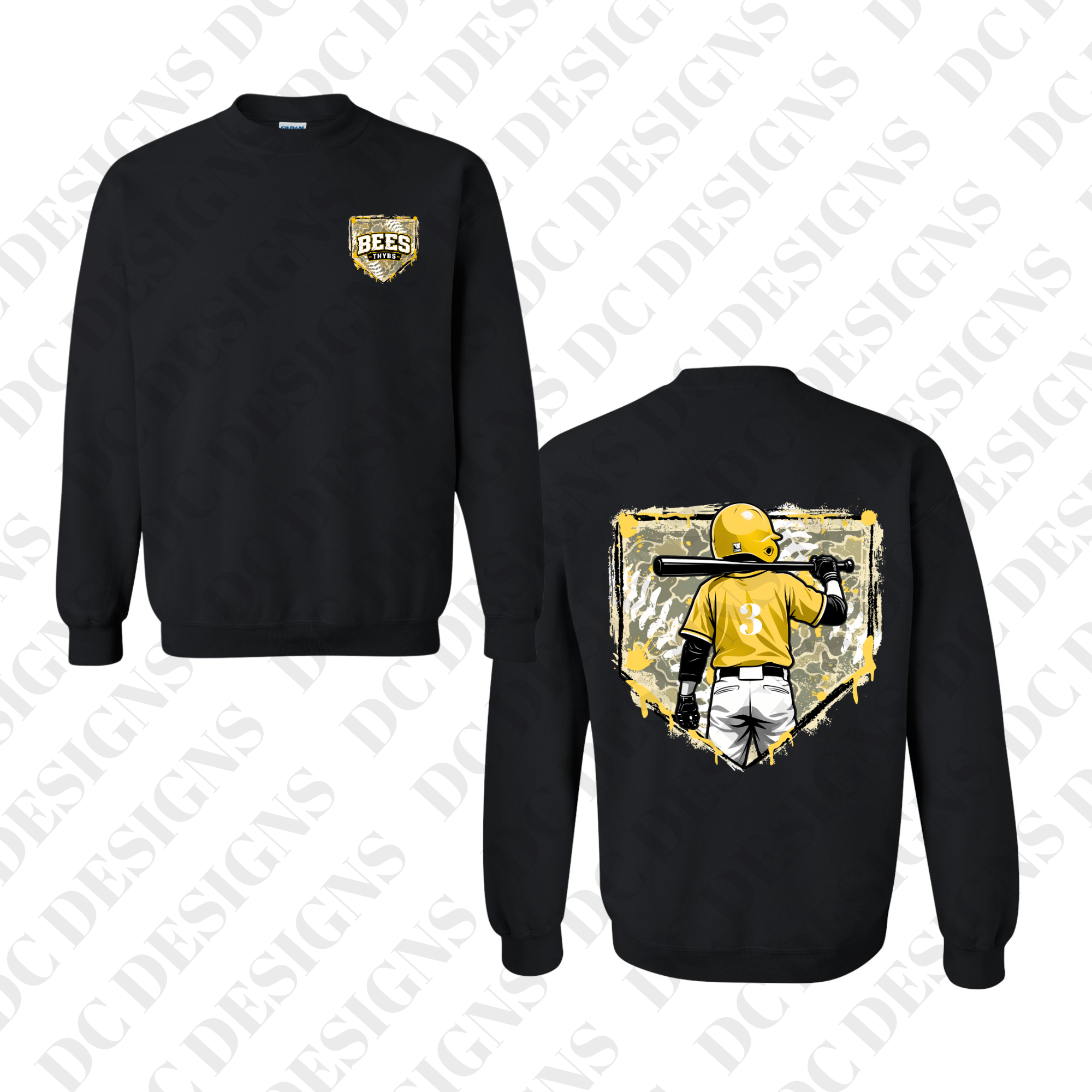 Baseball– Diamond Drip Series Crewneck Sweatshirt | THYBS