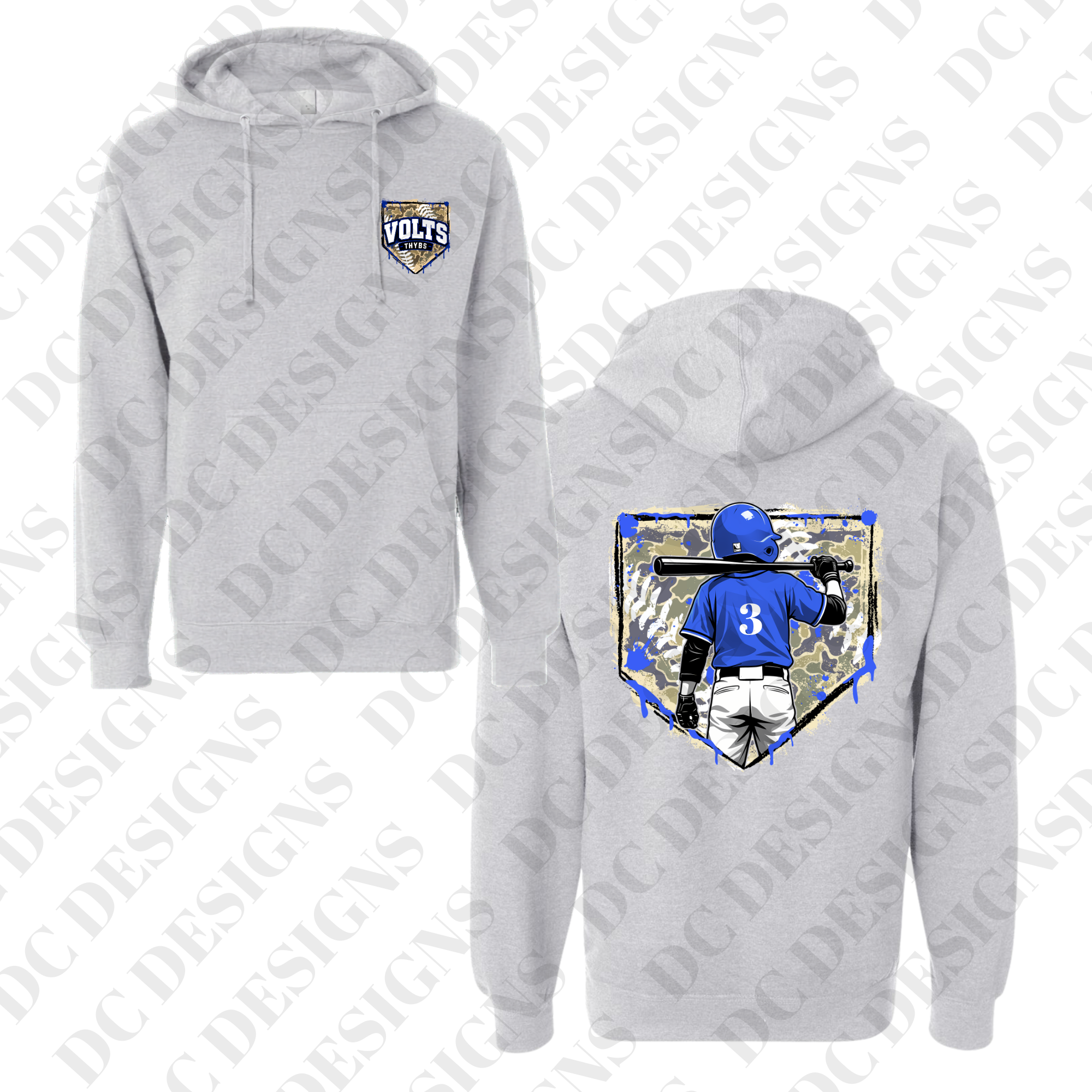 Softball– Diamond Drip Series Hooded Sweatshirt | THYBS