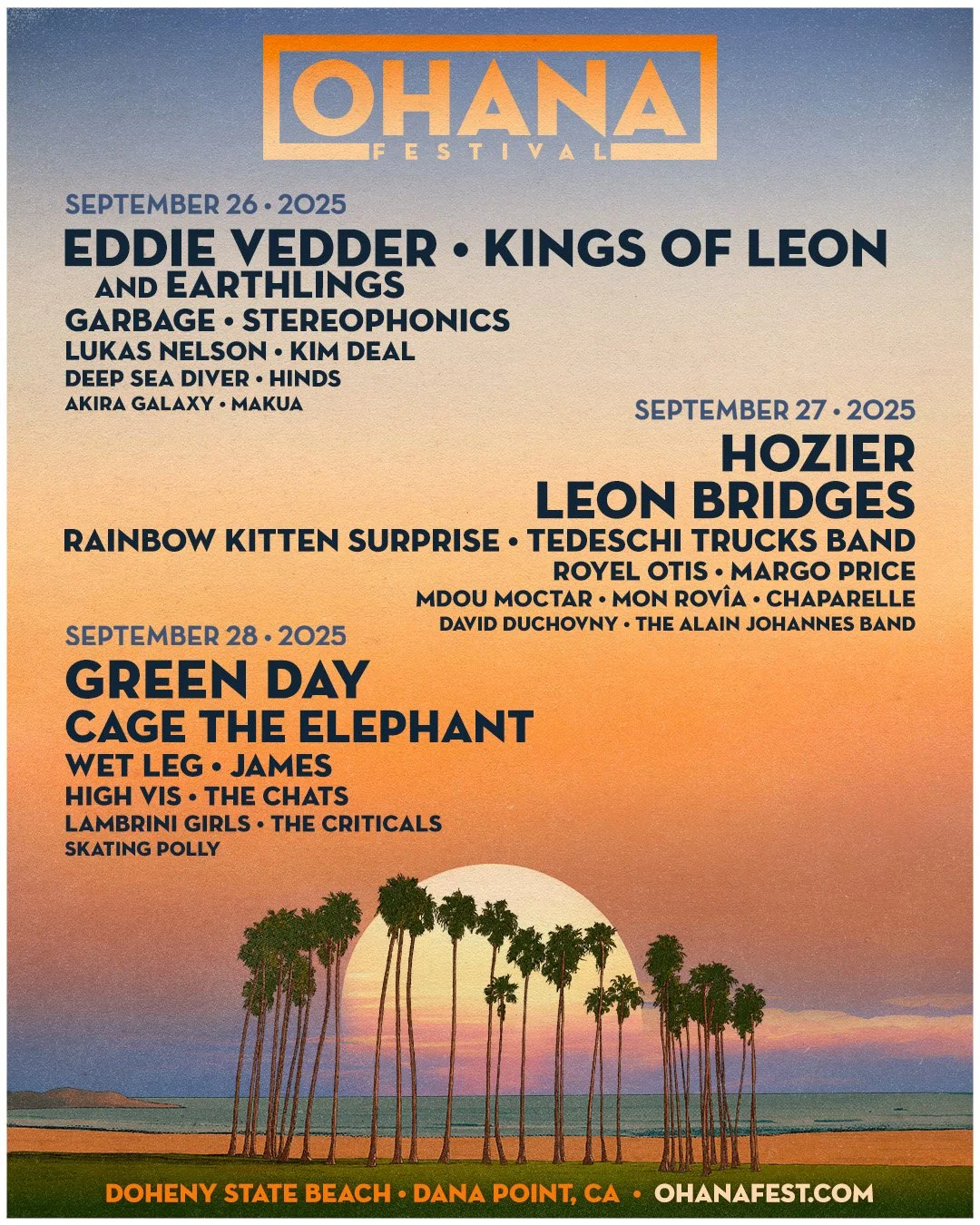 Tuesday Tunes: Ohana Festival Brings Star-Packed Lineup to Dana Point