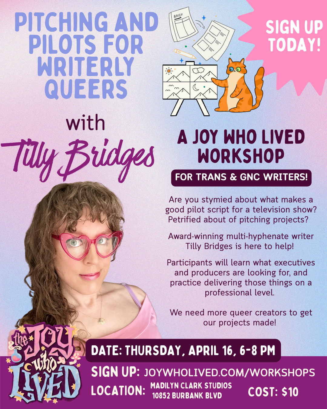 Pilots & Pitching for Writerly Queers with Tilly Bridges