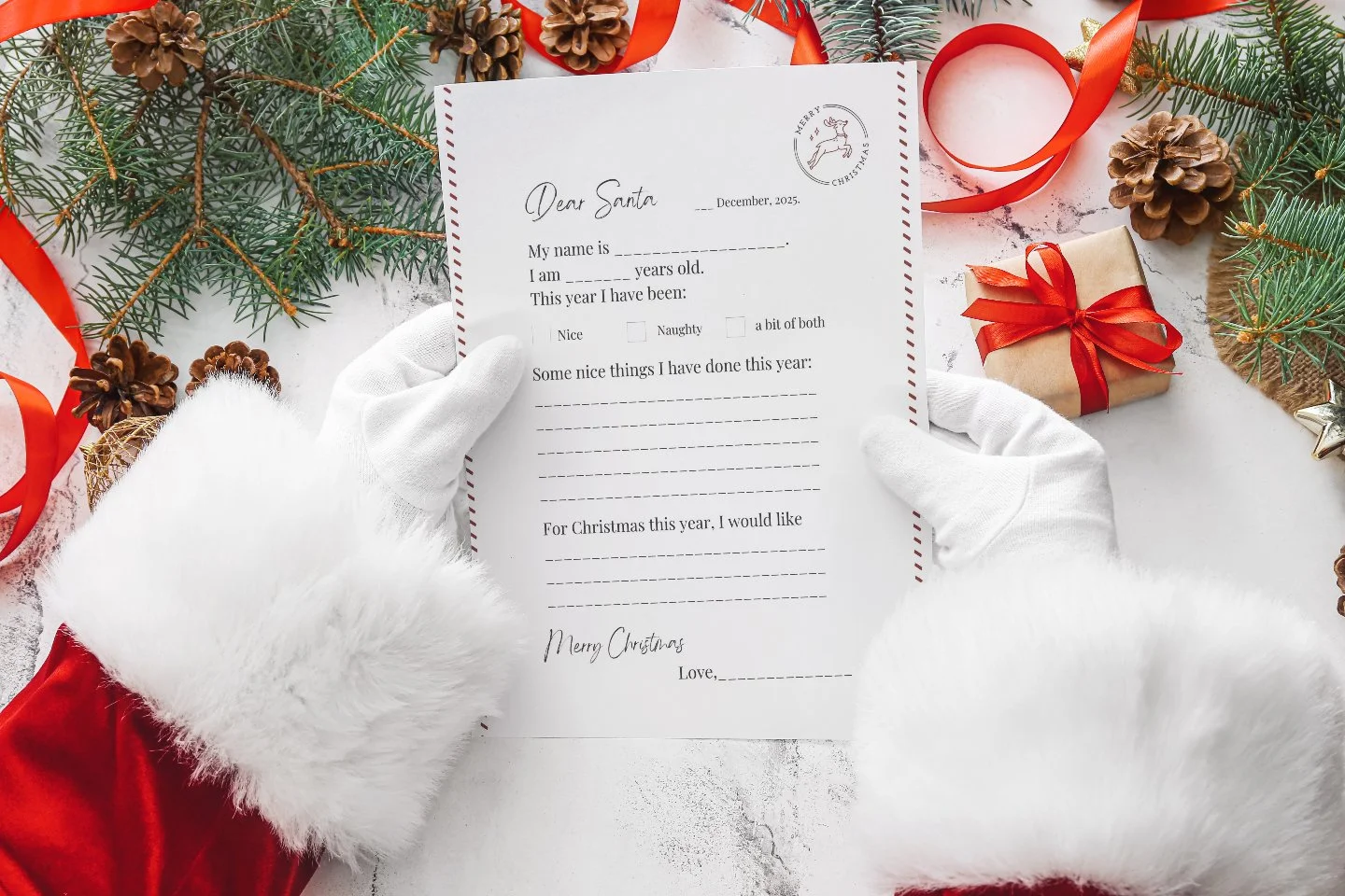 I just made a this sweet Dear Santa Letter printable for my daughter, and she had so much fun doing it that I wanted to share it with you too. 
Just comment SANTA below and I&rsquo;ll send it to you. 
Hope your little ones enjoy it as much as she did