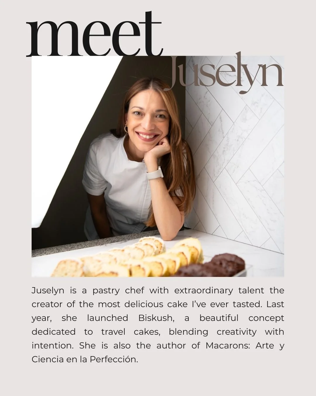 Some people create desserts.
Juselyn creates experiences.

She is the pastry chef behind one of the most extraordinary cakes I&rsquo;ve ever tasted, the kind that makes you pause for a moment because every detail feels intentional.

Last year, she la