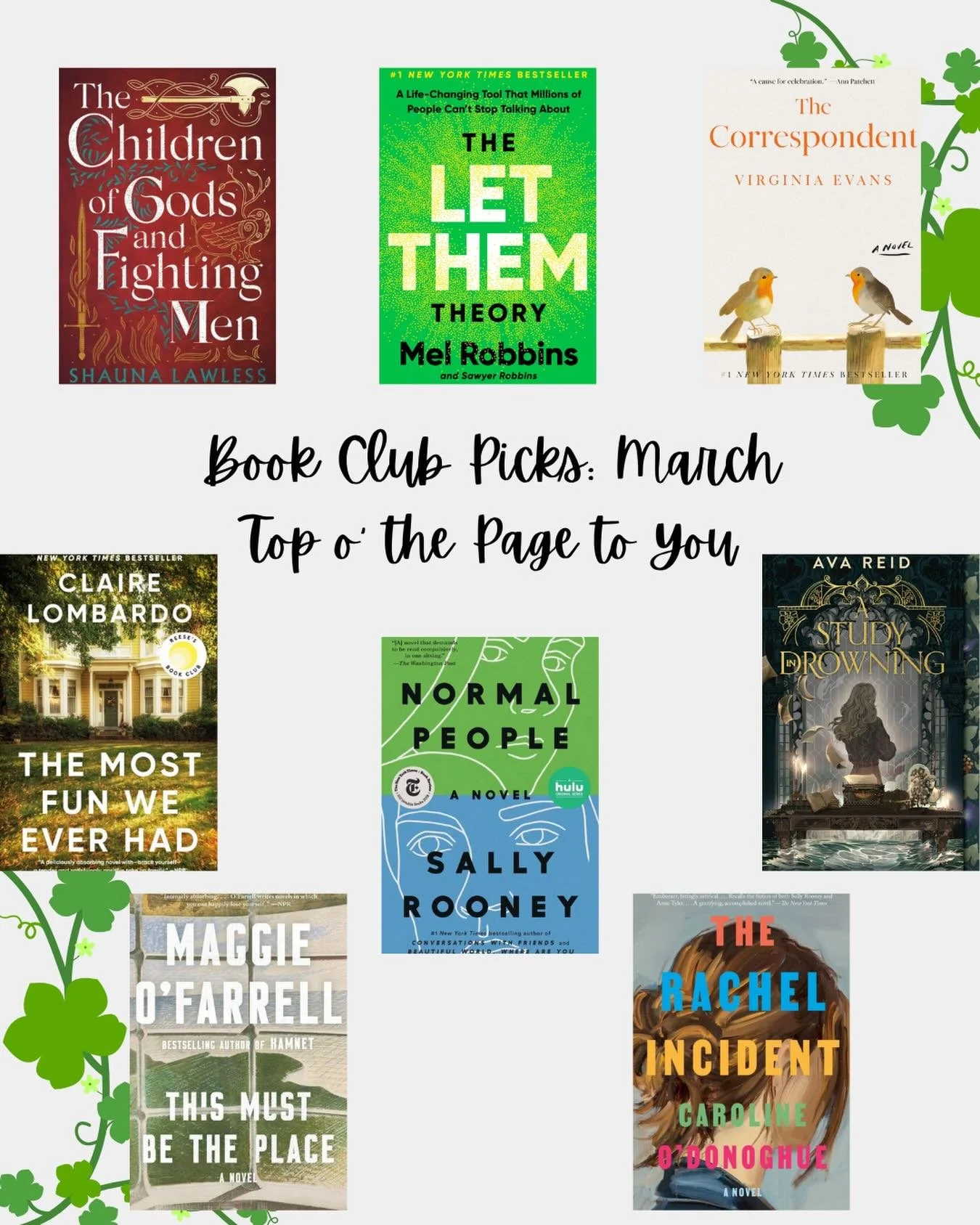 Oh look, two months late. Again. I&rsquo;m going to stop saying &ldquo;maybe I&rsquo;ll catch up next month!&rdquo; If I do, great! If not, it makes no difference.

Now, in my defense, I still haven&rsquo;t finished my March Book Club pick. 🫣 About 
