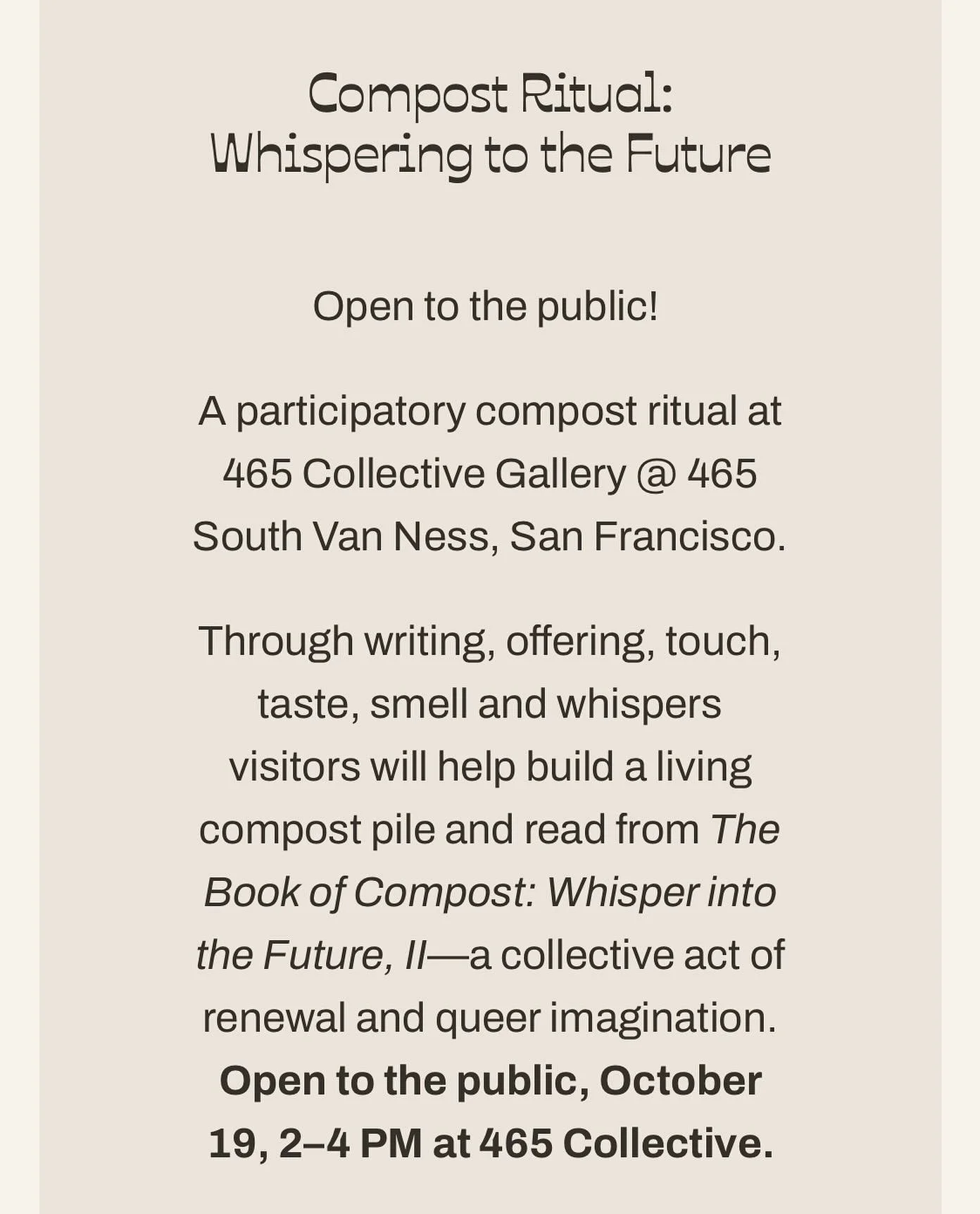 this sunday 🤎 please tell your dirt friends