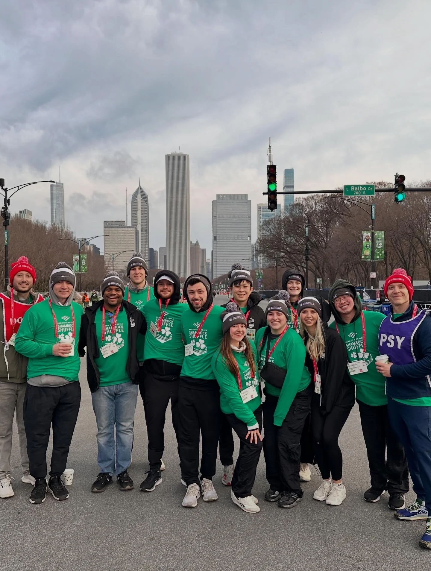 Psyching Team at the 2026 Shamrock Shuffle