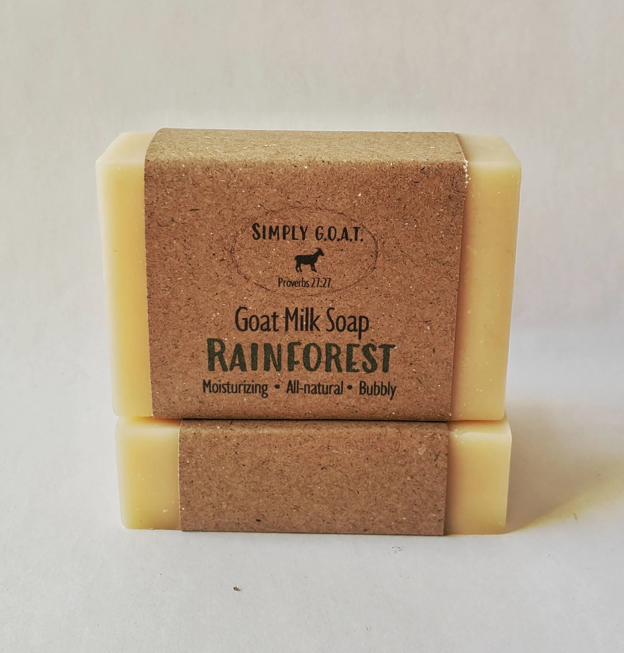 goat milk soap bar with essential oil eucalyptus and tea tree