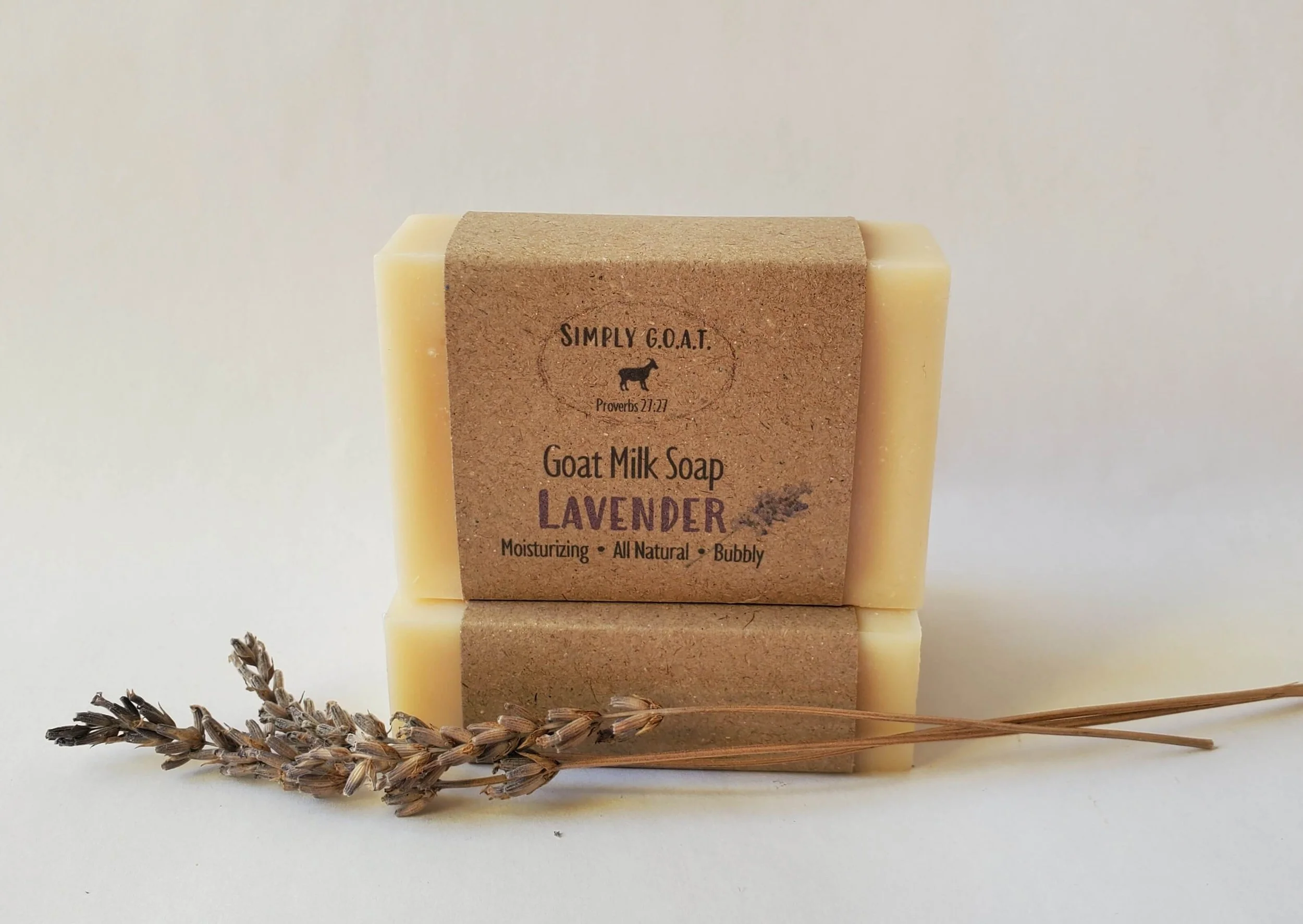 lavender essential oil scented goat milk soap bar