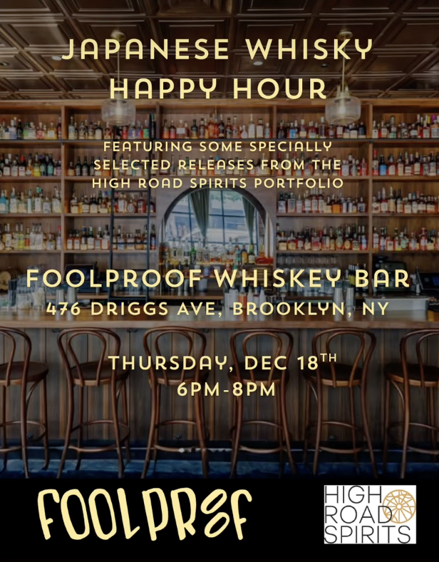 Japanese Whisky High road spirits Tasting