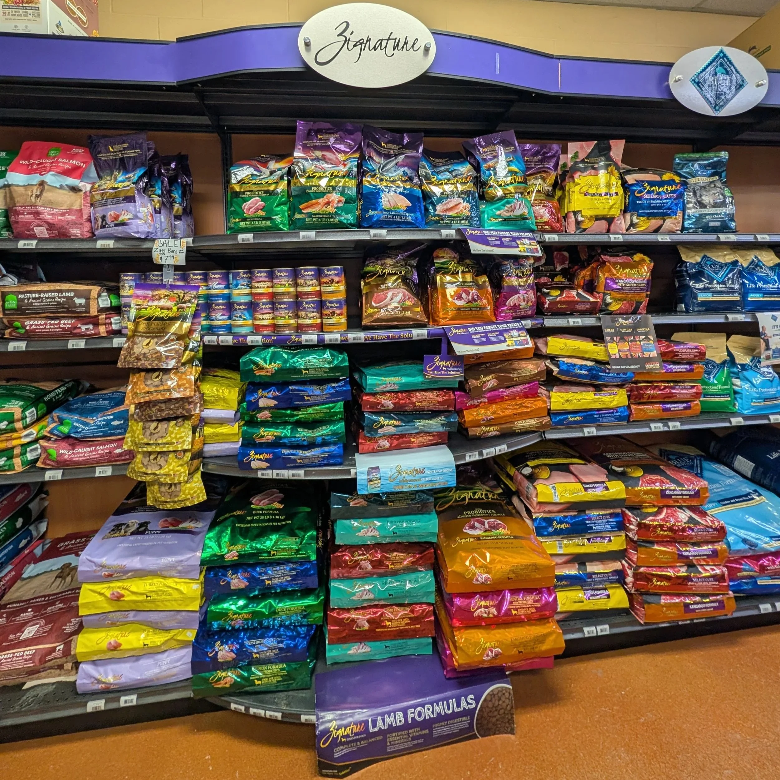 Portland Pet Supply Zignature and Blue Buffalo dog food