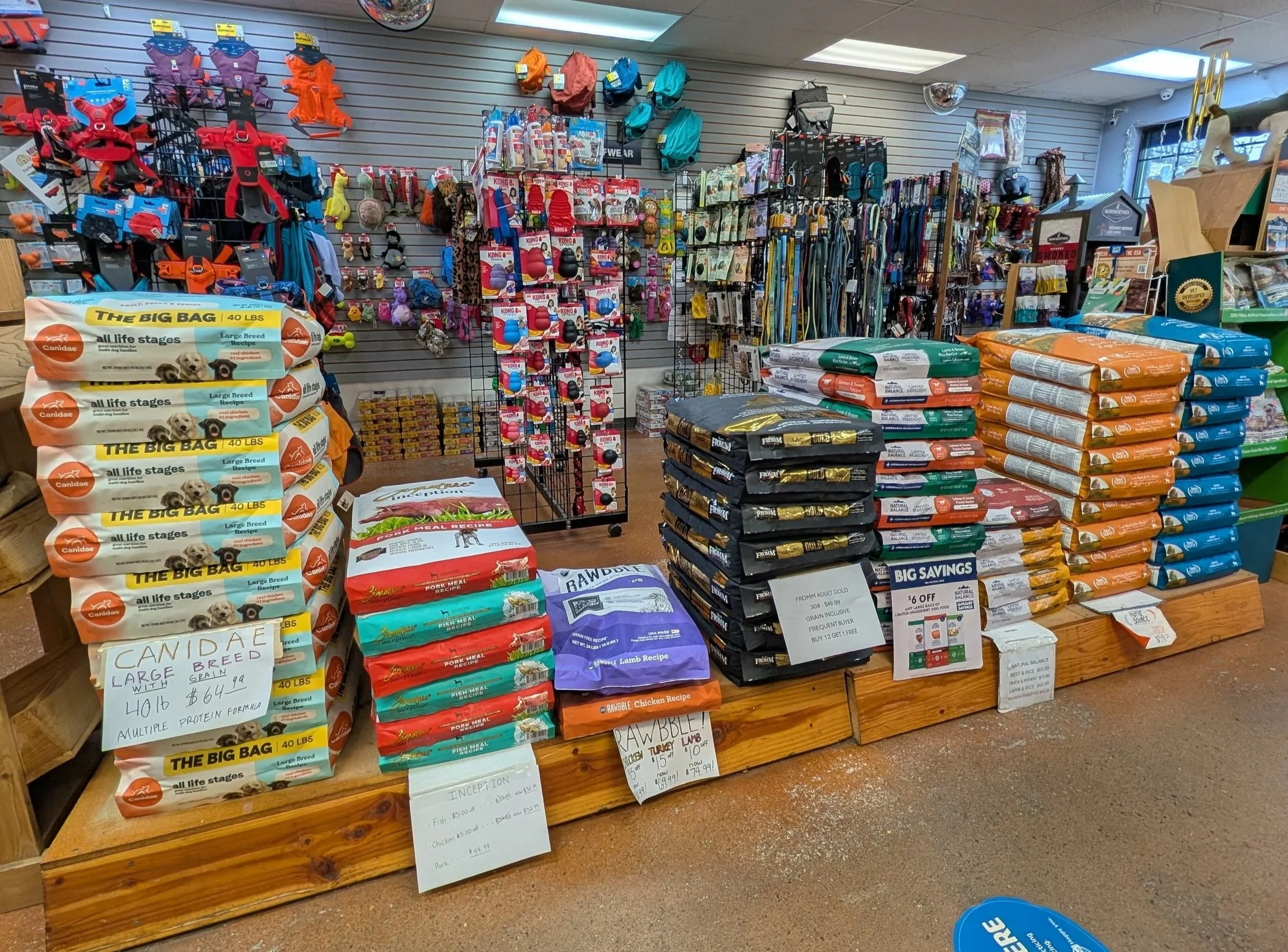 Canidae, Zignature, Rawwble, Fromm, Natural Balance, and NutriSource dog foods