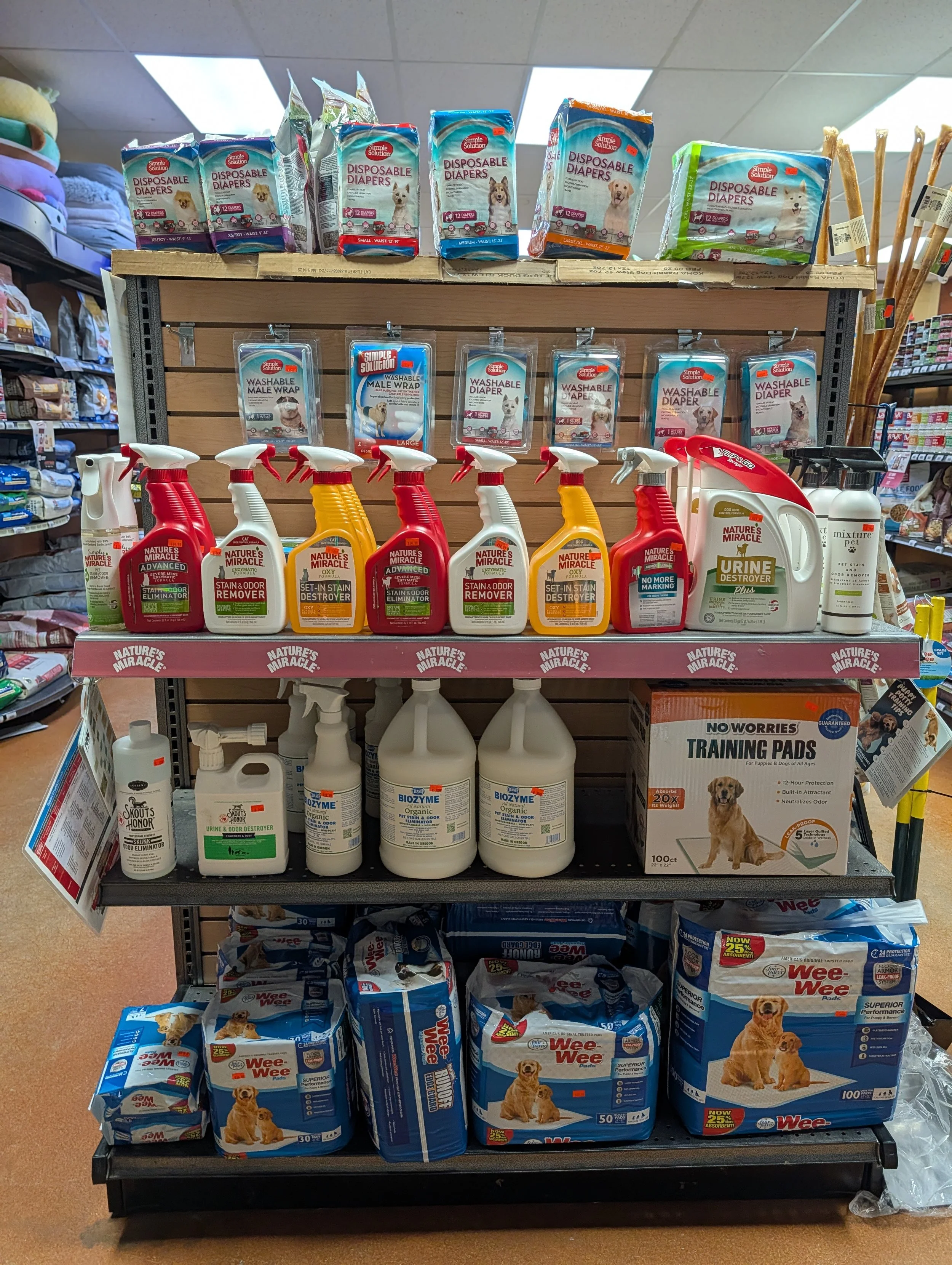 Portland Pet Supply pet mess cleaners and potty pads