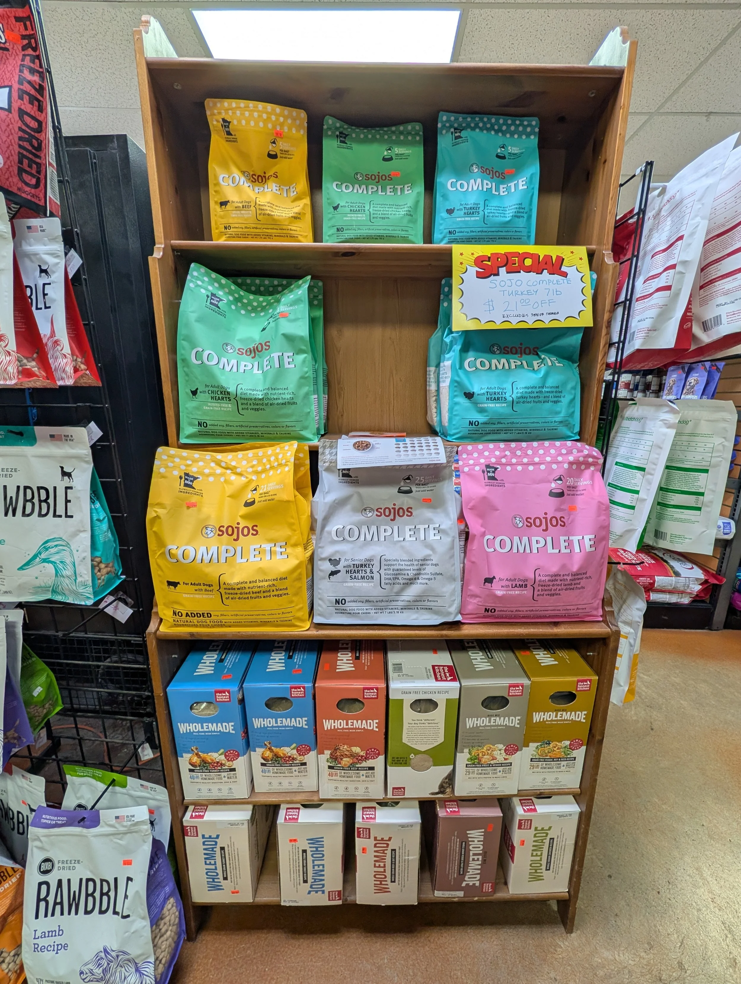 Portland Pet Supply Sojos, Rawbble, and the Honest Kitchen dog food