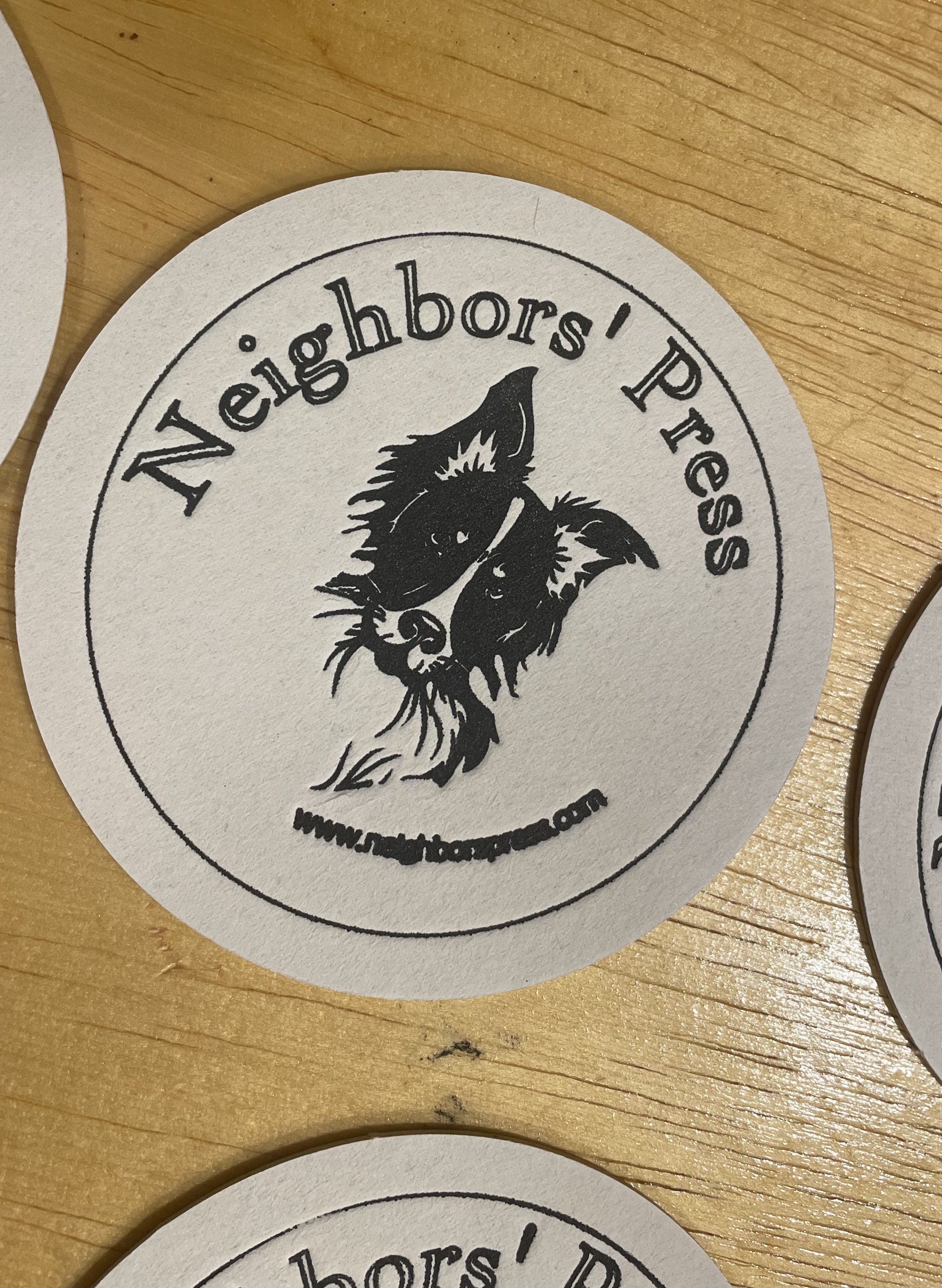 Neighbors Press Coaster