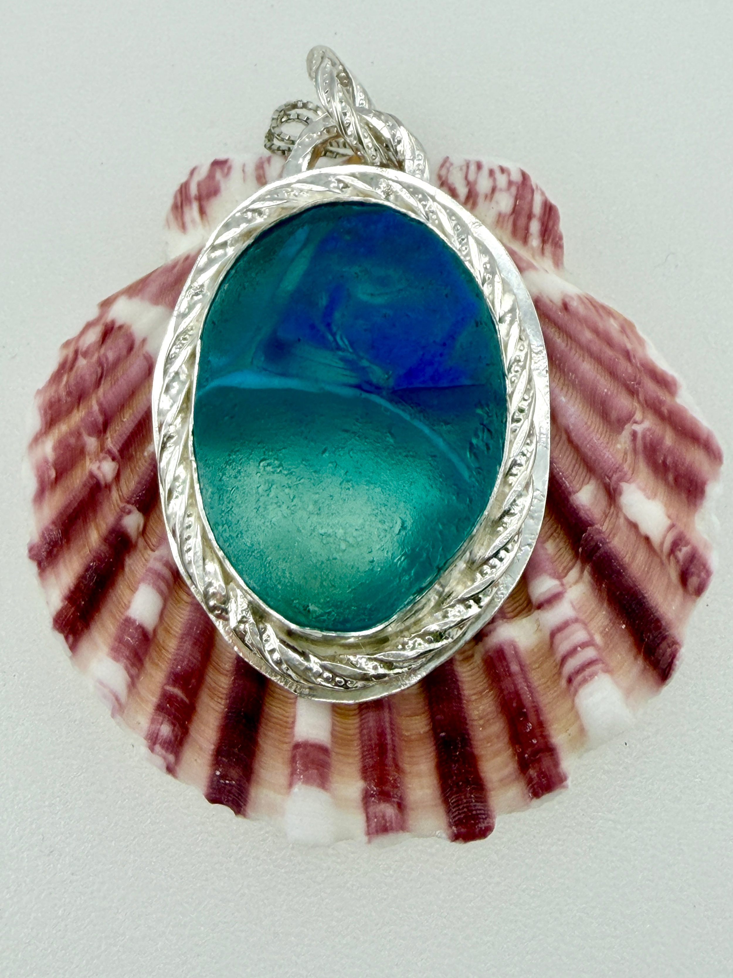 Colorful Murano Seaglass from Italy, fine and sterling silver