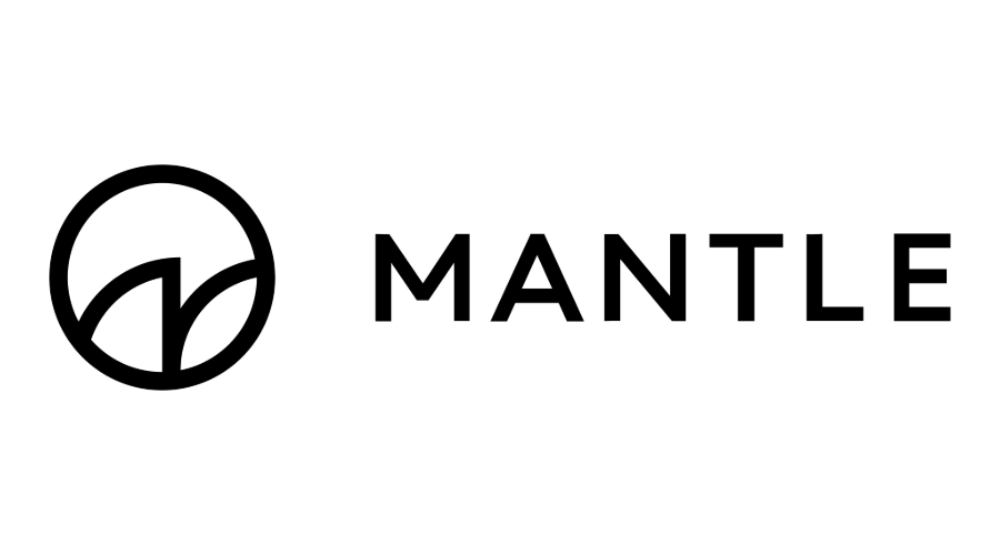 Logo of MANTLE with a circular symbol featuring stylized mountain and leaf shapes.